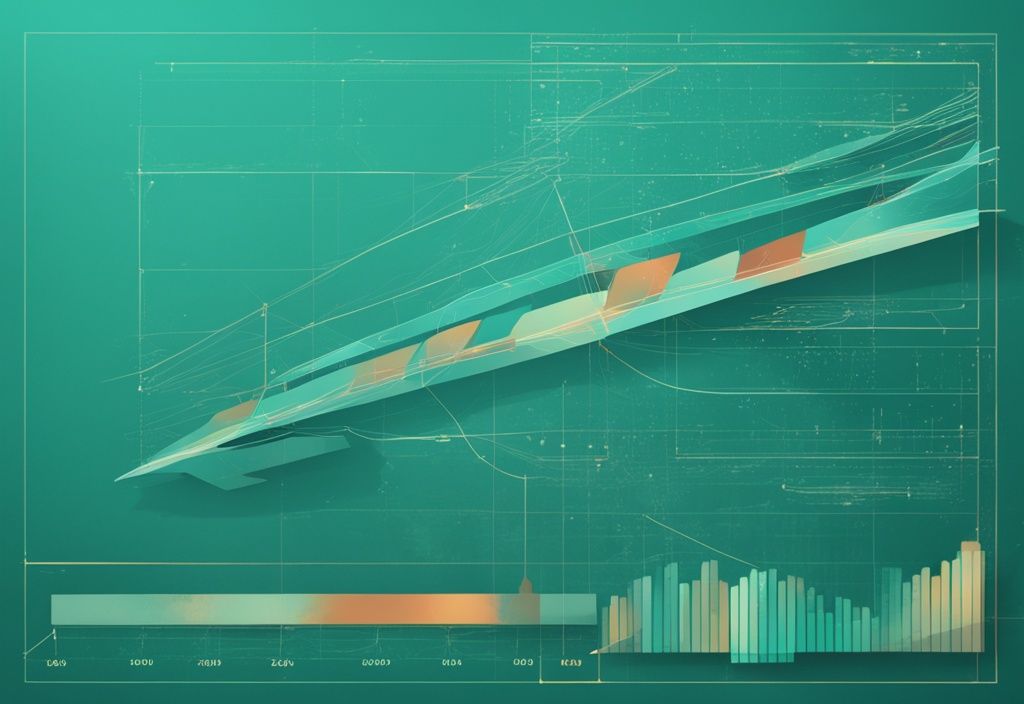 Moderne digitale Malerei in Türkis mit einem Diagramm, das unterschiedliche Darlehensbeträge in Abhängigkeit von verschiedenen Einkommensniveaus zeigt, mit klarer Beschriftung und Hervorhebung der Schnittpunkte.